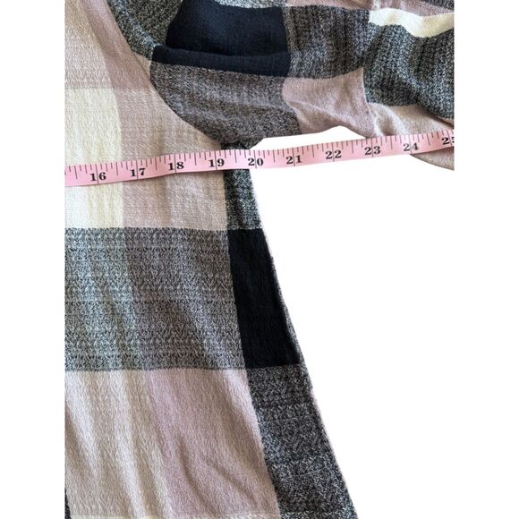 RO&DE Anthropologie Casual Pink Plaid flowy blouse Size Large Preppy Top Y2K - Picture 4 of 5